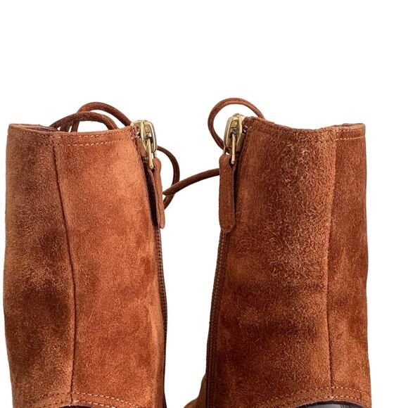 Laurence Dacade Couture Paris Suede LaceUp Bootie Block Heel - Picture 14 of 15